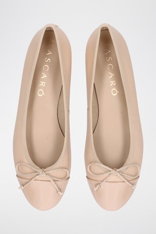 Leren Ballerina's - Beige