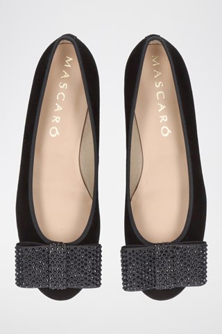 Leren Ballerina's - Zwart