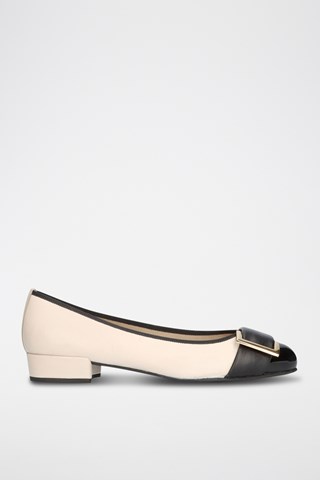 Lakleren Ballerina's - Beige