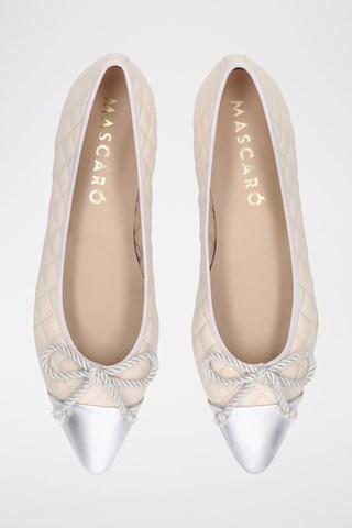 Leren Ballerina's - Beige