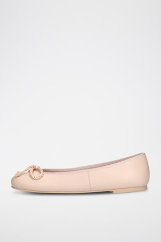 Leren Ballerina's - Beige