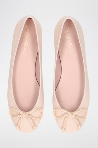 Leren Ballerina's - Beige