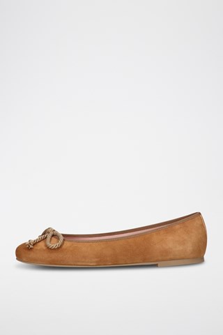 Nubuck Ballerina's - Bruin