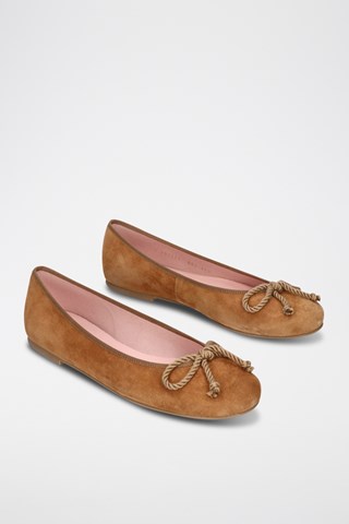 Nubuck Ballerina's - Bruin