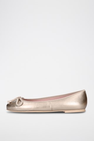 Leren Ballerina's - Goudkleurig