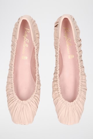 Leren Ballerina's - Beige