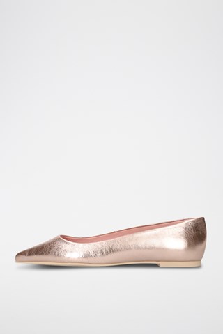 Leren Ballerina's - Goudkleurig