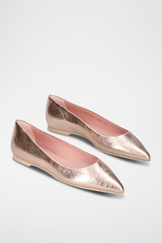 Leren Ballerina's - Goudkleurig