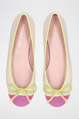 Leren Ballerina's - Beige