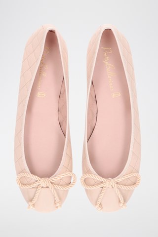 Leren Ballerina's - Beige