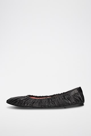 Leren Ballerina's - Zwart