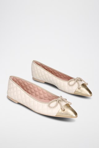 Leren Ballerina's - Wit