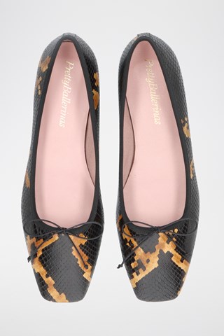 Leren Ballerina's - Zwart