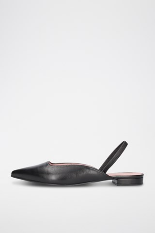 Leren Ballerina's - Zwart