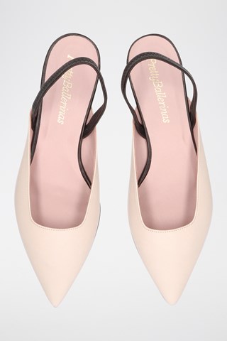 Leren Ballerina's - Beige