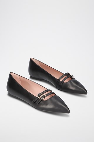 Leren Mary Janes - Zwart