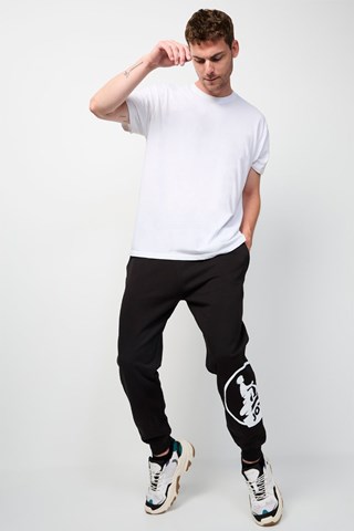 Biologisch Katoen Joggingbroek Moledo Logo - Zwart