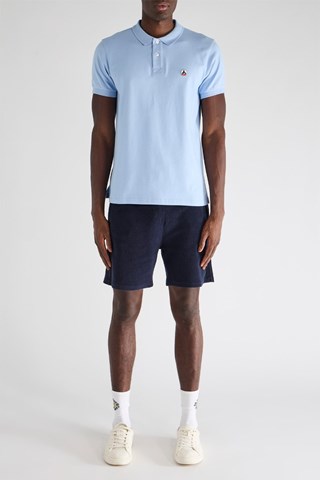 Velours Wijd Short Sebastian - Marineblauw