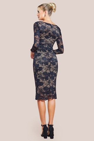 Nauwaansluitende Jurk - Marineblauw