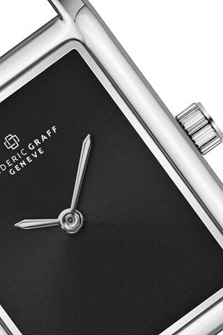 Relógio de quartzo em aço - Prateado e preto - Frederic Graff