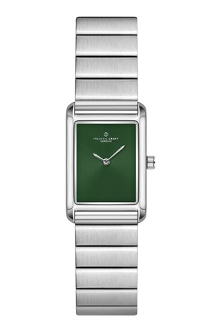 Relógio de quartzo em aço - Prateado e verde - Frederic Graff