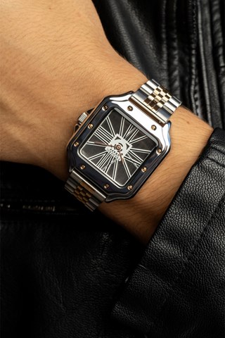 Relógio de quartzo em aço - Prateado e dourado rosa - Frederic Graff