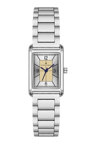 Relógio de quartzo em aço - Prateado - Frederic Graff