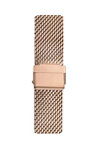 Relógio em aço inoxidável folheado íon rosa - Dourado-rosa e cinzento