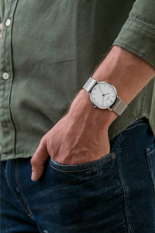 Relógio de quartzo em aço Prateado e branco - Frederic Graff