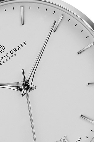Relógio de quartzo em aço Prateado e branco - Frederic Graff