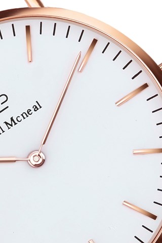 Relógio de quartzo em aço  Dourado-rosa e branco