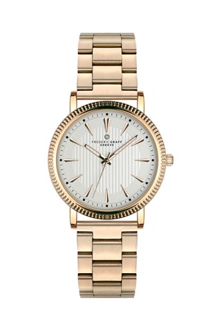 Relógio de quartzo em aço - Dourado - Frederic Graff