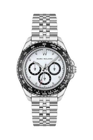 Relógio de quartzo em aço - Prateado e preto