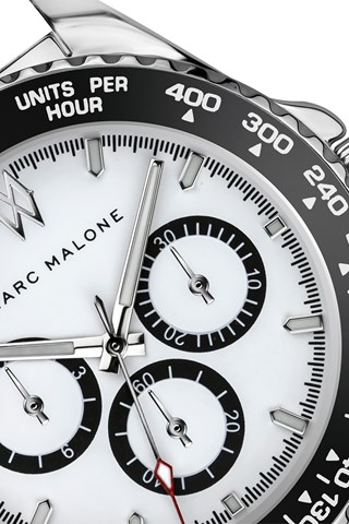 Relógio de quartzo em aço - Prateado e preto