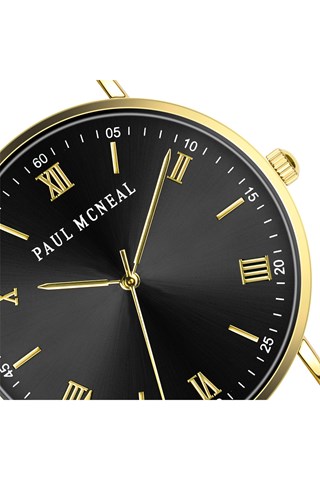 Relógio de quartzo em aço - Dourado e preto