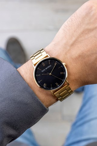 Relógio de quartzo em aço inoxidável - Dourado - Paul McNeal