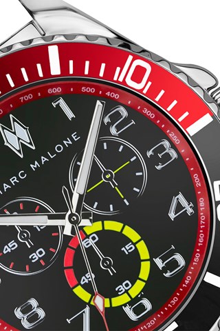 Relógio de quartzo em aço - Prateado e preto