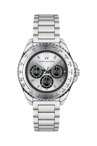 Relógio de quartzo em aço - Prateado e preto