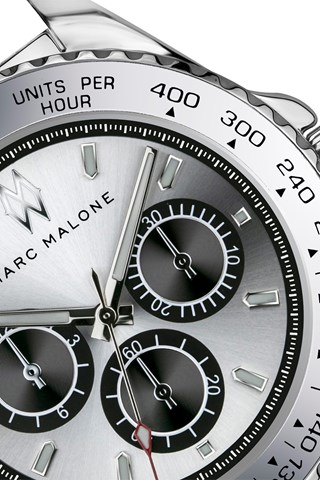 Relógio de quartzo em aço - Prateado e preto