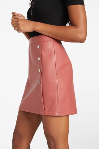 Saia direita de cintura alta Arisa - Vermelho