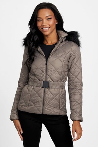 Blusão com capuz Zaila - Castanho