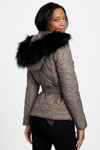 Blusão com capuz Zaila - Castanho