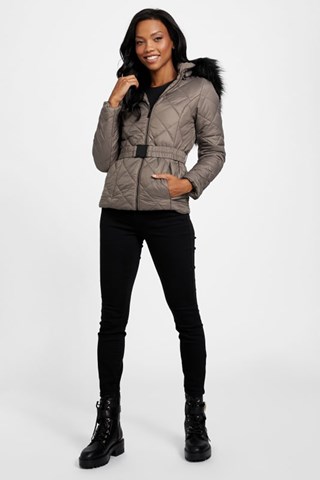 Blusão com capuz Zaila - Castanho