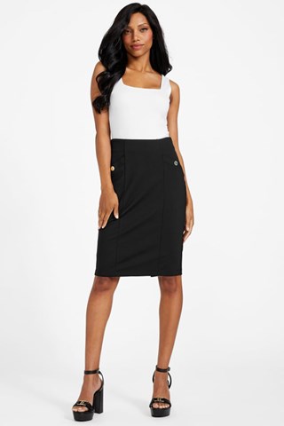 Saia justa de cintura alta Sonnie - Preto