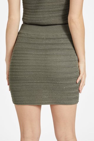 Saia justa Madi - Verde-azeitona