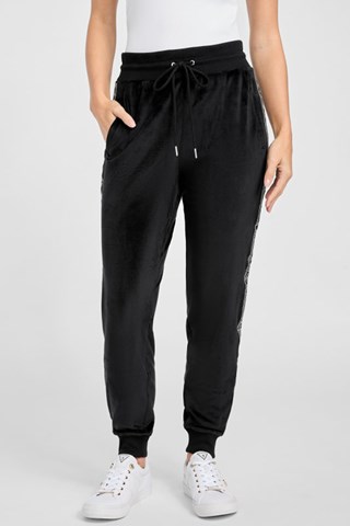 Calças de treino em veludo Mercedes - Preto