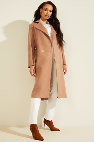 Sobretudo em lã Dounia - Camel