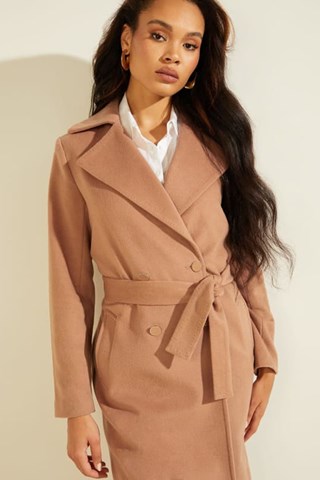 Sobretudo em lã Dounia - Camel