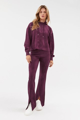 Sweat com capuz Zorina - Bordô