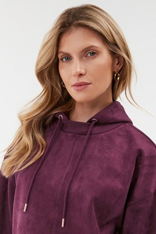 Sweat com capuz Zorina - Bordô